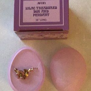 Avon Lilac Treasures Box and Pendant